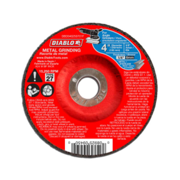4" Type 27 Metal Grinding Disc