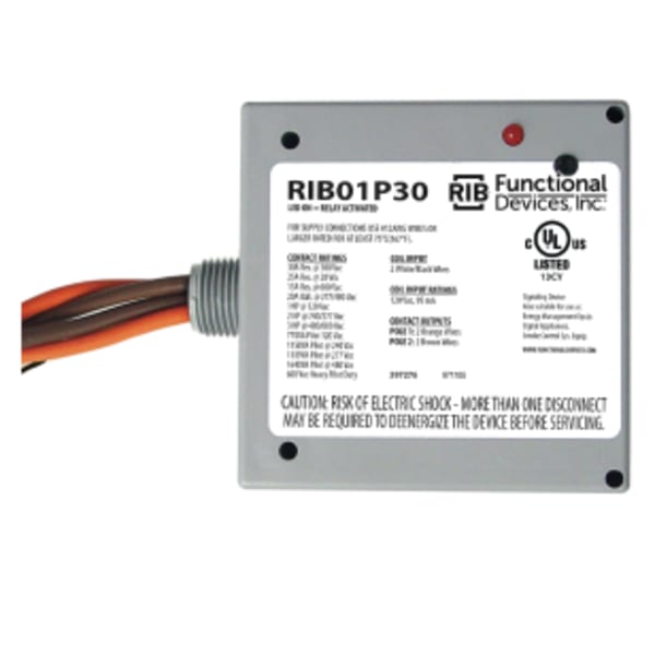 Power Relay, 30 Amp DPST-N/O, 120 Vac Coil, NEMA 1 Housing