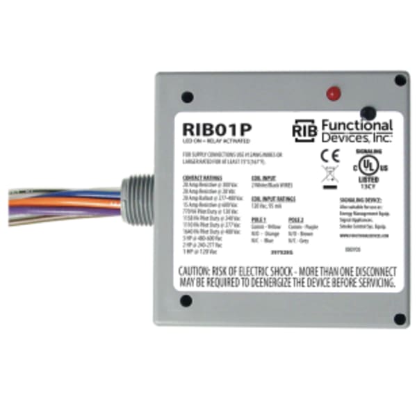 Power Relay, 20 Amp DPDT, 120 Vac Coil, NEMA 1 Housing