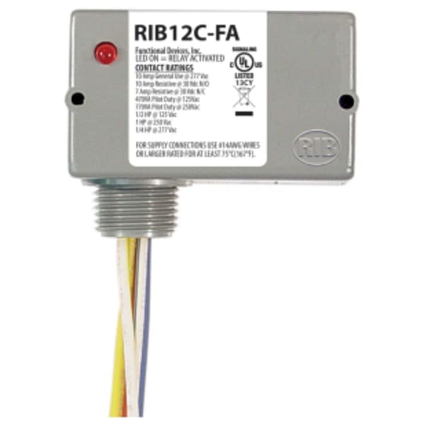 Polarized Relay, 10 Amp SPDT, 12 Vac/dc Coil, NEMA 1 Housing