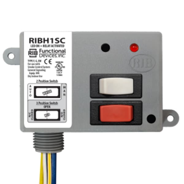 Pilot Relay, 10 Amp SPDT + Override, 10-30 Vac/dc/208-277 Vac Coil, NEMA 1 Housing