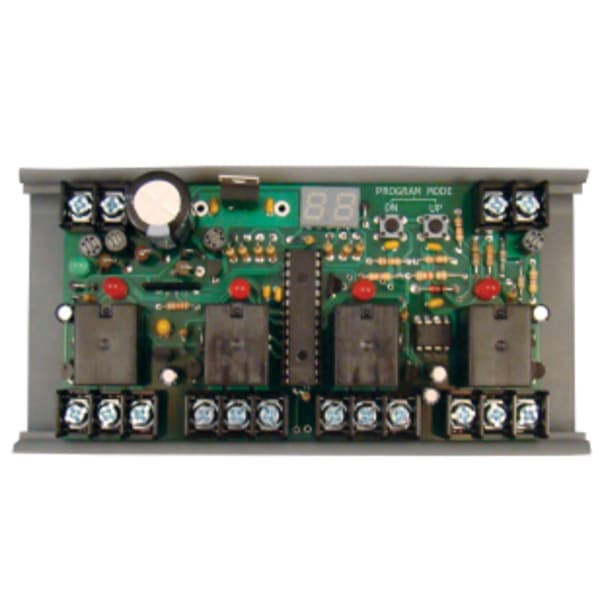 Field Adjustable Staging Threshold Relay Module, 4 Outputs, 24 Vac/dc Power Input, 0-10 Vdc Control Input, 2.75" Track Mount