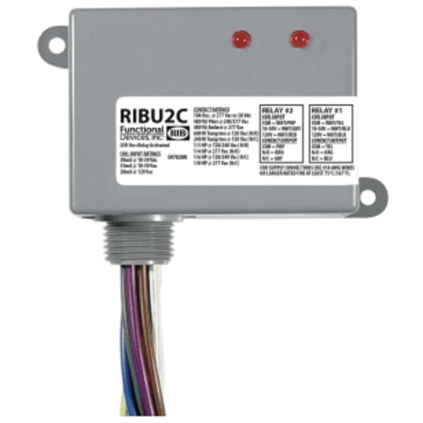 Pilot Relays, 10 Amp 2 SPDT, 10-30 Vac/dc/120 Vac Coil, NEMA 1 Housing
