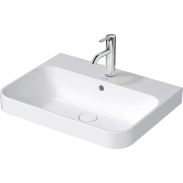 Duravit Happy D.2 23 5/8" Rectangular Vessel Sink in Matte Anthracite with Overflow