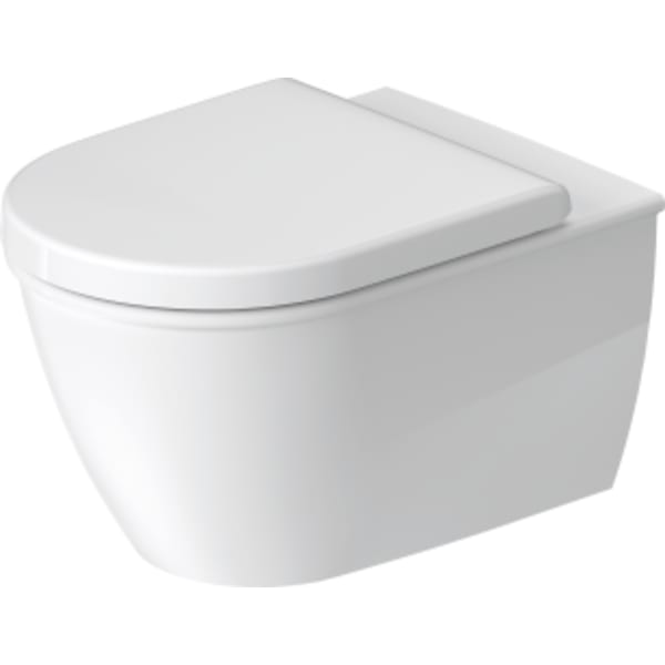 Duravit Darling New 1.6/0.8 GPF Dual Flush ADA Compliant Elongated Wall Mounted Toilet in White with HygieneGlaze