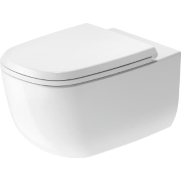 Duravit Aurena 1.28/0.8 GPF Dual Flush ADA Compliant Elongated Wall Mounted Toilet in White with DuraShield