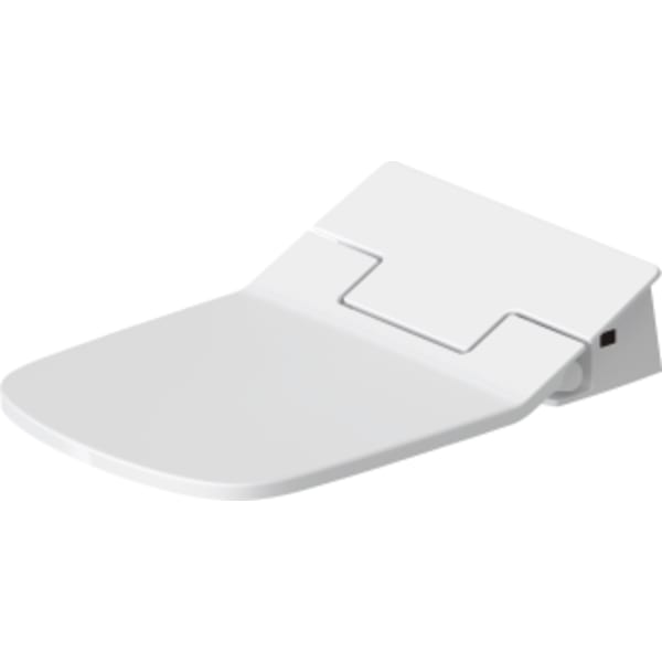 Duravit SensoWash Slim Elongated Bidet Toilet Seat in White, with Remote, Concealed Connections