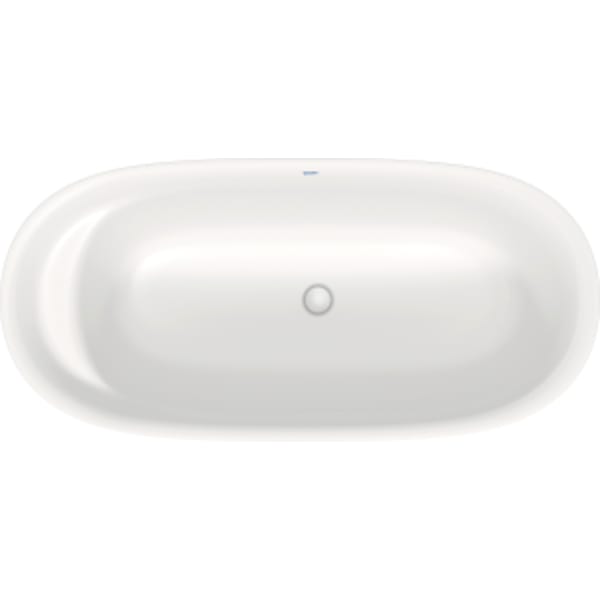 Duravit Cape Cod 65" x 30 3/4" Oval Freestanding Bathtub in White Solid Surface with Center Drain, Drain Included