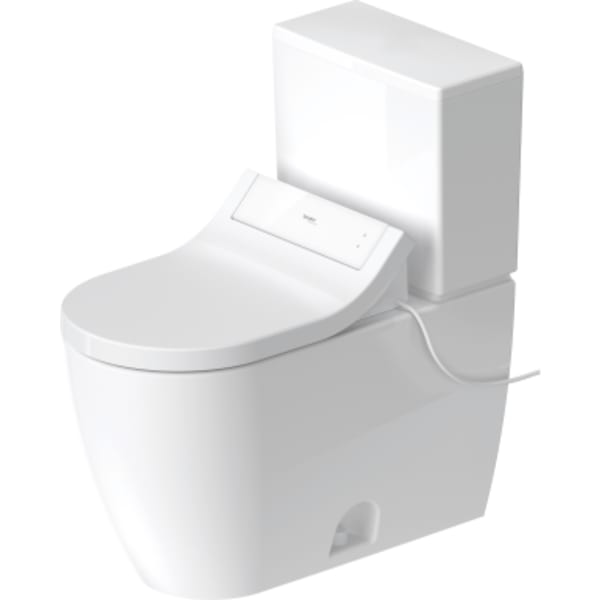 Duravit ME by Starck 1.28 GPF Single Flush Two Piece Toilet in White, Left Lever Flush - Seat Included