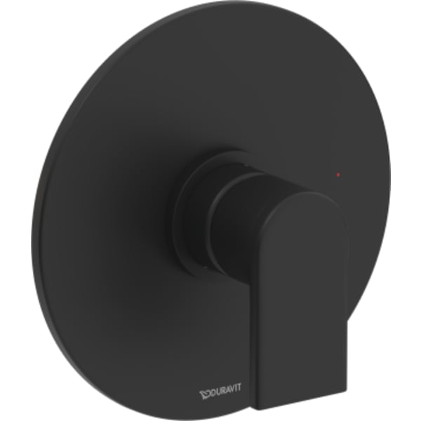 Duravit Tulum by Starck Pressure Balance Shower Trim in Matte Black, Valve Sold Separately