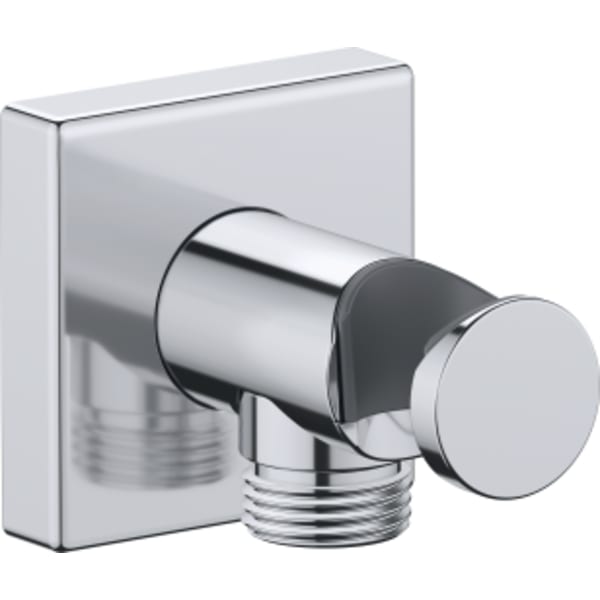 Duravit DuraShower Square Wall Outlet with Handshower Holder in Matte Black