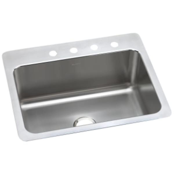 Elkay Lustertone Classic Stainless Steel 27" x 22" x 10" 5-Hole Single Bowl Dual Mount Sink
