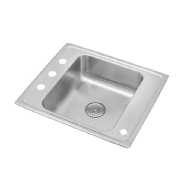 Elkay Lustertone Classic Stainless Steel 22" x 19-1/2" x 7-1/2" Single Classroom Sink w/Perfect Drain Grid