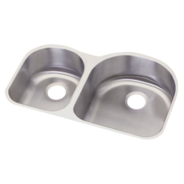 Dayton Stainless Steel 31-1/4" x 20" x 8" Offset 40/60 Double Bowl Undermount Sink