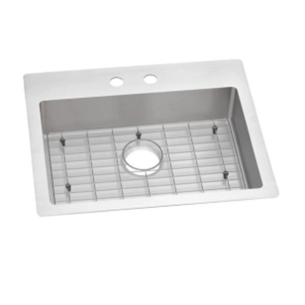 Elkay Crosstown 18 Gauge Stainless Steel 25" x 22" x 6" 2-Hole Single Bowl Dual Mount ADA Sink Kit