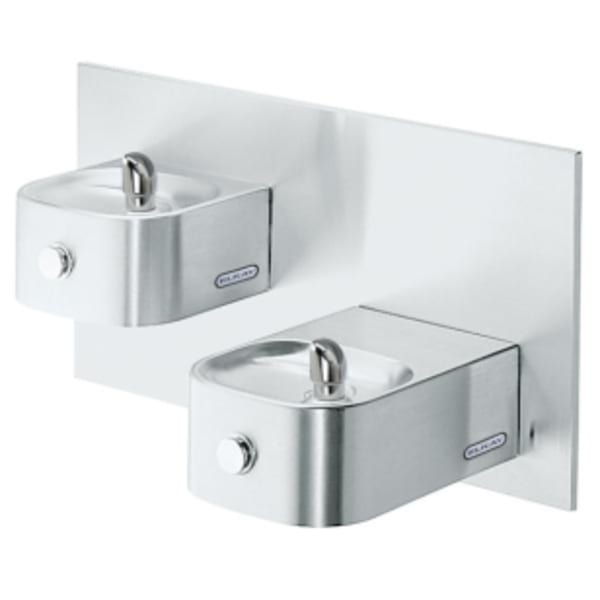 Elkay Soft Sides Bi-Level Vandal Resistant Fountain Non-Filtered Non-Refrigerated Stainless