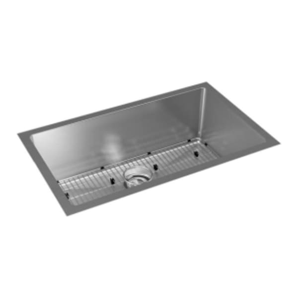 Elkay Crosstown 16 Gauge Stainless Steel 30-1/2" x 18-1/2" x 10" Single Bowl Undermount Sink Kit