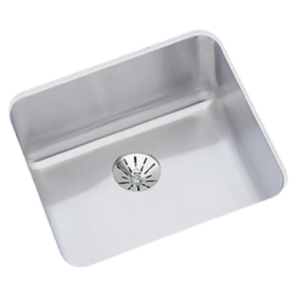Elkay Lustertone Classic Stainless Steel, 14-1/2" x 14-1/2" x 5-1/2" Single Bowl Undermount ADA Sink w/Perfect Drain