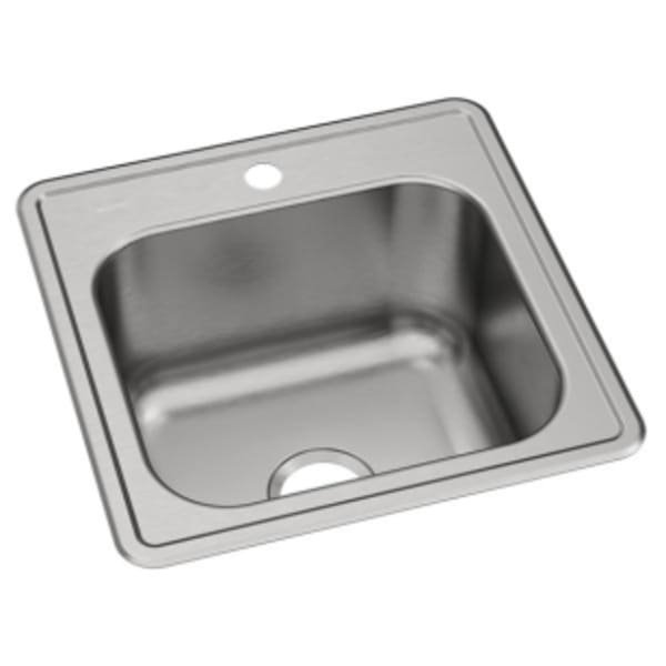 Elkay Celebrity Stainless Steel 20" x 20" x 10-1/8" 1-Hole Single Bowl Drop-in Laundry Sink