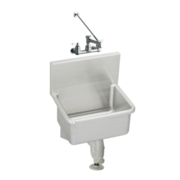 Elkay Stainless Steel 21" x 17-1/2" x 12 Wall Hung Service Sink Kit
