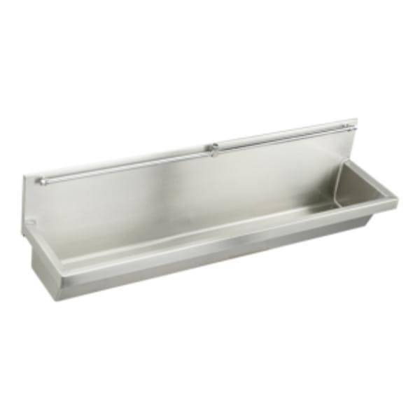 Elkay Stainless Steel 48" x 14" x 8" Wall Hung Multiple Station Urinal Kit