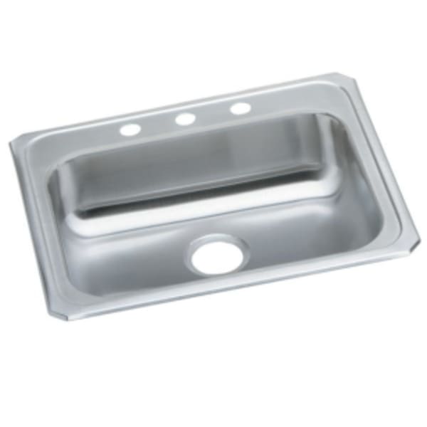 Elkay Celebrity Stainless Steel 25" x 21-1/4" x 5-3/8" 4-Hole Single Bowl Drop-in Sink