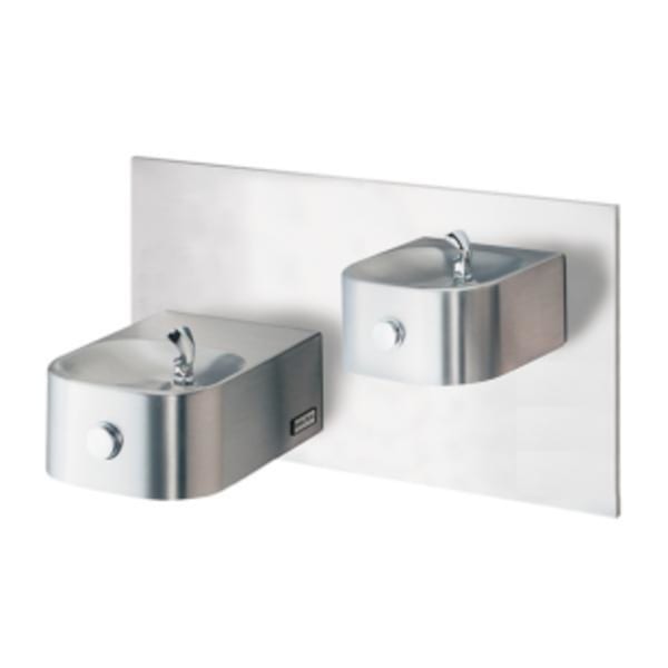 Halsey Taylor Contour Bi-Level Fountain Non-Filtered Non-Refrigerated Stainless