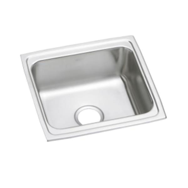 Elkay Lustertone Classic Stainless Steel 19" x 18" x 6" 0-Hole Single Bowl Drop-in Bar ADA Sink