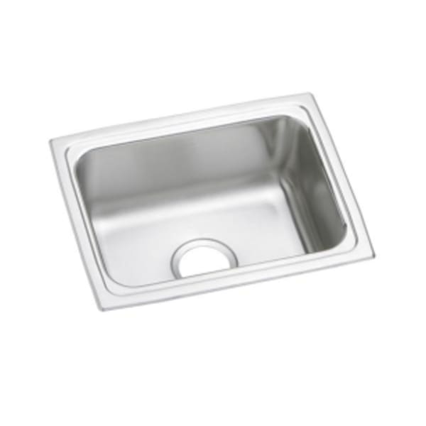 Elkay Lustertone Classic Stainless Steel 25" x 19-1/2" x 5-1/2" Single Bowl Drop-in ADA Sink