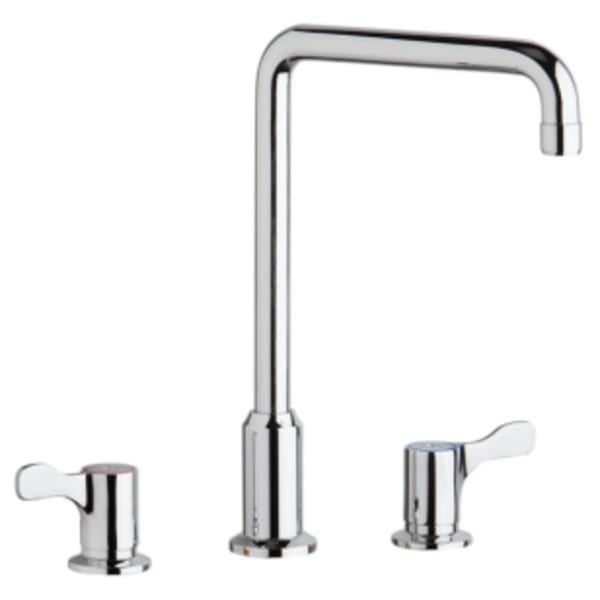 Elkay 8" Centerset Concealed Deck Mount Faucet with Arc Tube Spout and 2-5/8" Lever Handles Chrome