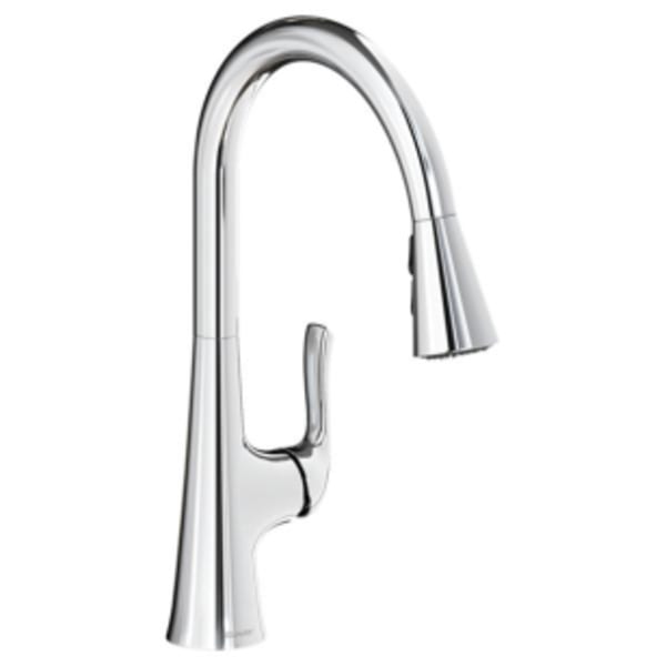 Elkay Harmony Single Hole Kitchen Faucet with Pull-down Spray and Forward Only Lever Handle Chrome