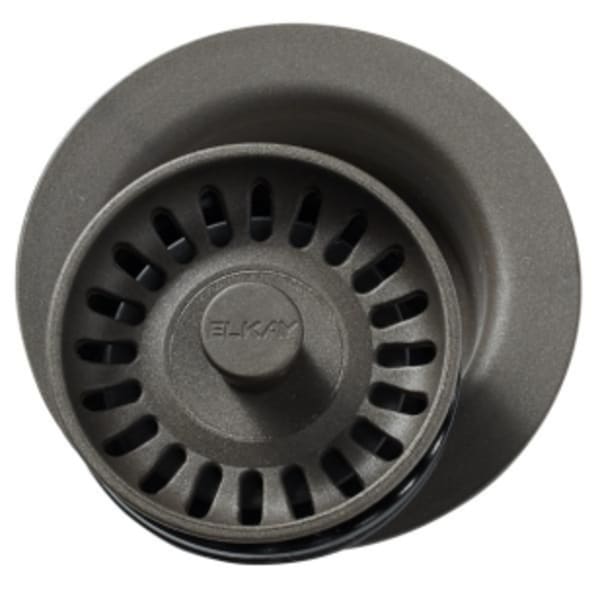 Elkay Polymer 3-1/2" Disposer Flange with Removable Basket Strainer and Rubber Stopper Chestnut