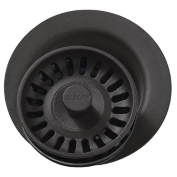 Elkay Polymer 3-1/2" Disposer Flange with Removable Basket Strainer and Rubber Stopper Mocha