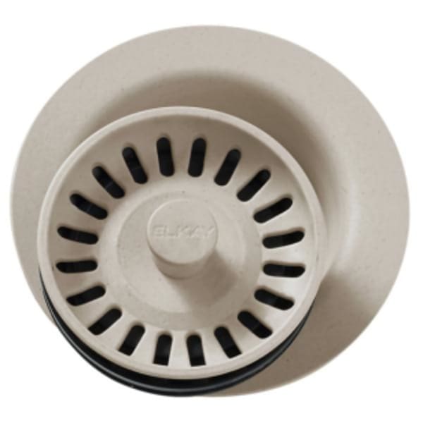 Elkay Polymer 3-1/2" Disposer Flange with Removable Basket Strainer and Rubber Stopper Putty