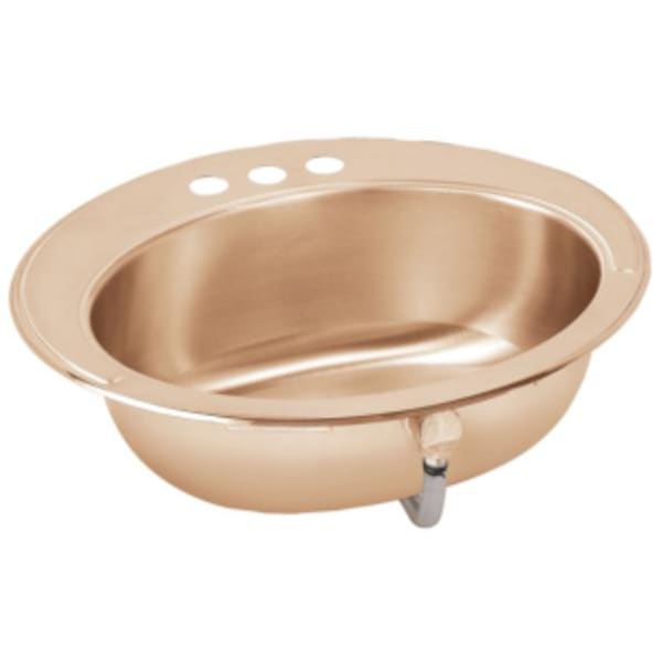 Elkay CuVerro Antimicrobial Copper 19-5/8" x 16-11/16" x 6" 1-Hole Single Bowl Drop-in Bathroom Sink