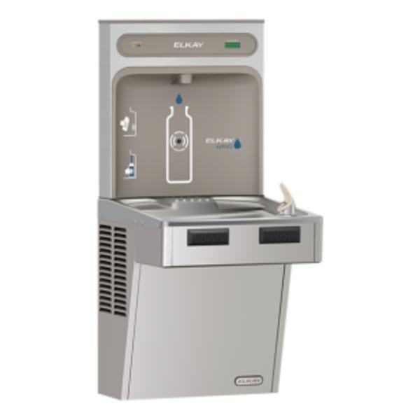 Elkay ezH2O Bottle Filling Station with Mechanically Activated Single ADA Cooler Filtered Refrigerated Stainless
