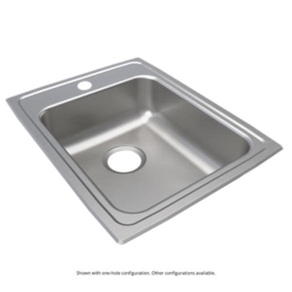 Elkay Lustertone Classic Stainless Steel 17" x 22" x 6-1/2" 3-Hole Single Bowl Drop-in ADA Sink