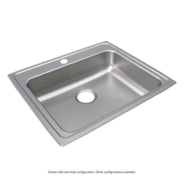 Elkay Lustertone Classic Stainless Steel 25" x 21-1/4" x 6" Single Bowl Drop-in ADA Sink