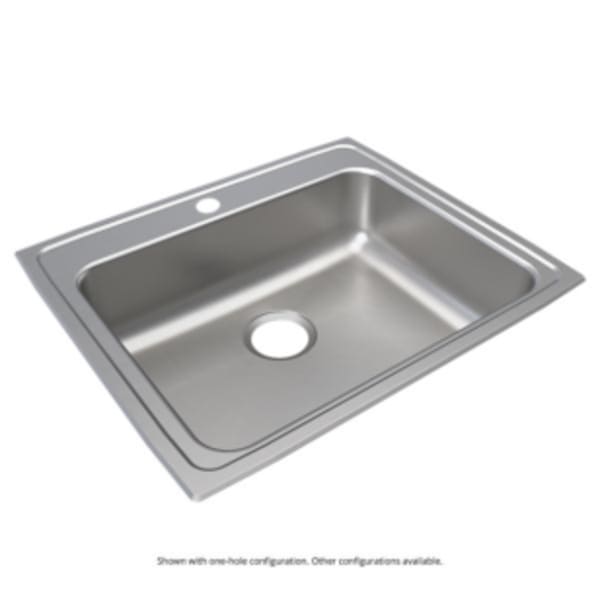 Elkay Lustertone Classic Stainless Steel 25" x 21-1/4" x 6-1/2" Single Bowl Drop-in ADA Sink