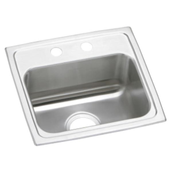 Elkay Celebrity Stainless Steel 17" x 16" x 7-1/8" 2-Hole Single Bowl Drop-in Sink