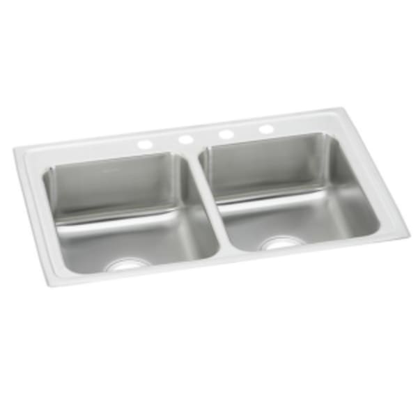 Elkay Celebrity Stainless Steel 43" x 22" x 7-1/8" 3-Hole Equal Double Bowl Drop-in Sink