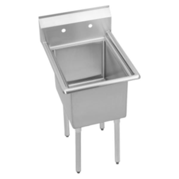 Elkay Dependabilt Stainless Steel 25" x 25-13/16" x 43-3/4" 18 Gauge One Compartment Sink with Stainless Steel Legs