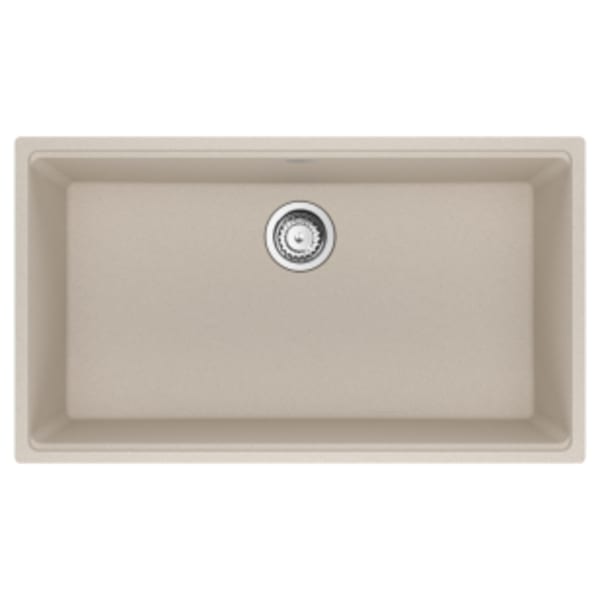 Franke Maris Undermount 33-in x 18.94-in Granite Single Bowl Kitchen Sink in Champagne