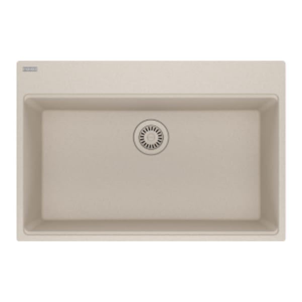 Franke Maris Topmount 31-in x 20.88-in Granite Single Bowl Kitchen Sink in Champagne