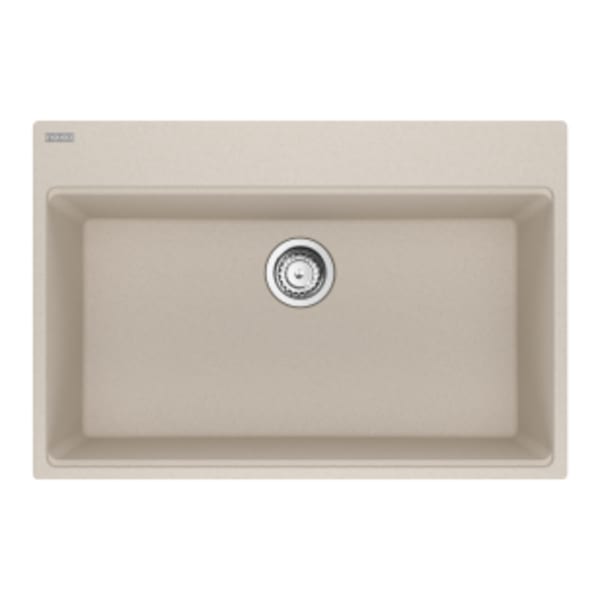 Franke Maris Topmount 33-in x 22-in Granite Single Bowl Kitchen Sink in Champagne