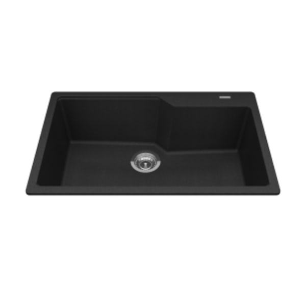 Granite Series 30.7-in LR x 19.69-in FB x 9.06-in DP Drop In Single Bowl Granite Kitchen Sink, MGSM2031-9ONN