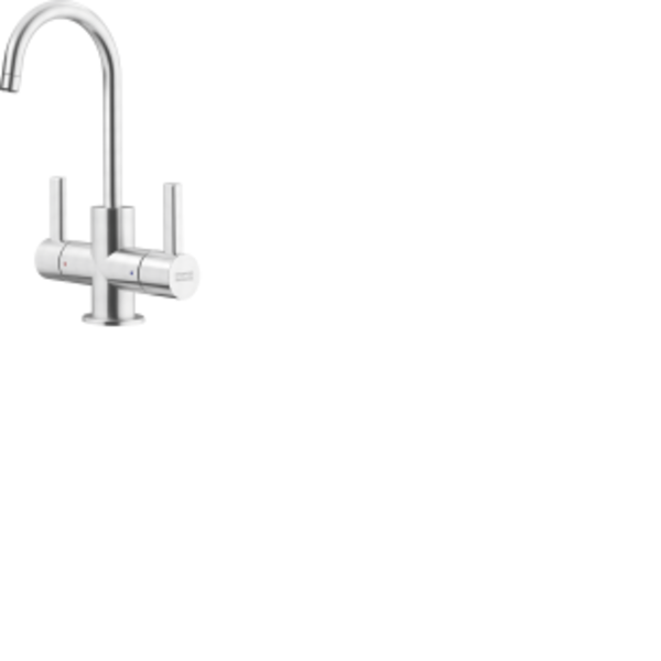 Franke 8.75-in Double Handle Hot and Cold Water Filtration Faucet in Stainless Steel, UNJ-HC-304