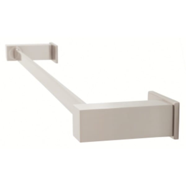 24" L, Brushed Nickel, Metal, Square, Towel Bar