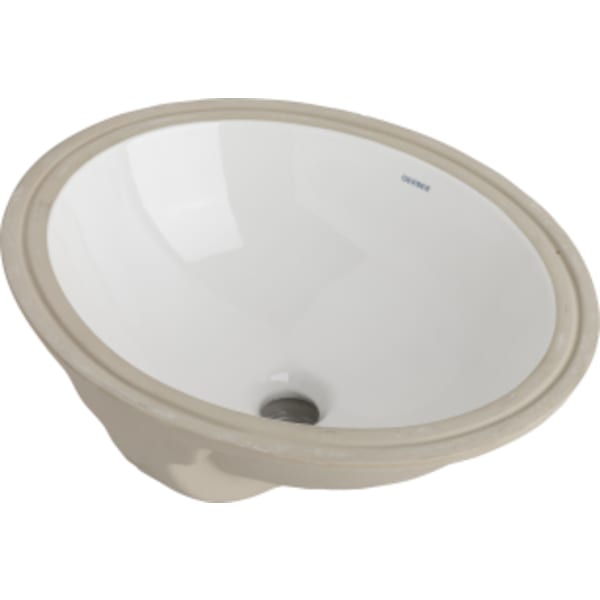 Luxoval Undercounter 15" x 12" Oval Lav White