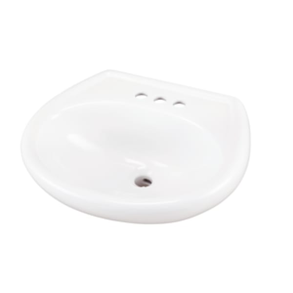 Maxwell Petite Ped Top 20.5"x17.75" 4"CC White